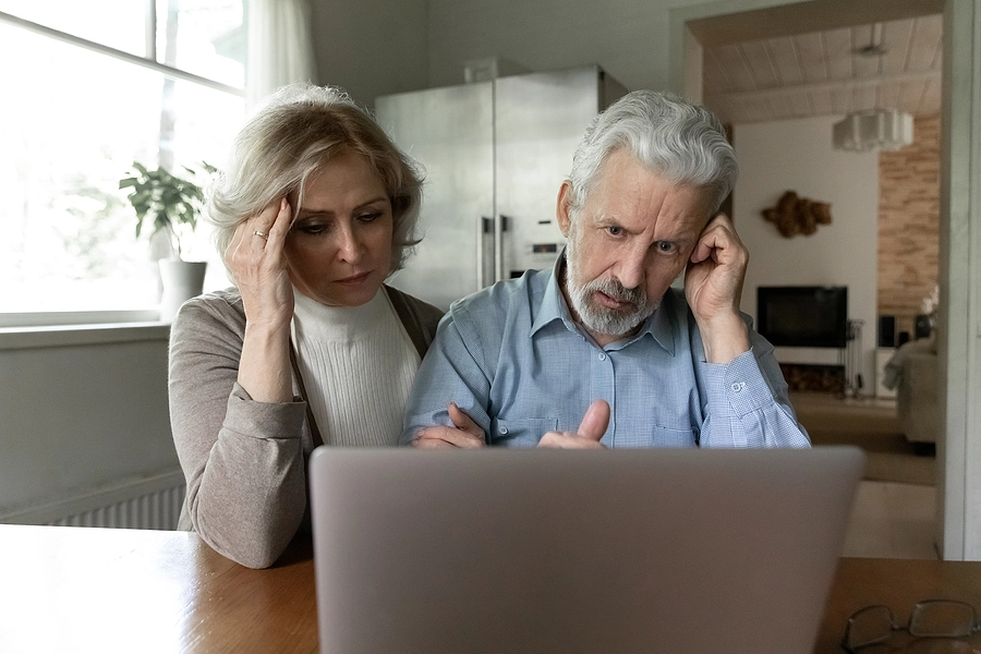 Frustrated veteran and his wife trying to figure out how to check his VA claim status online