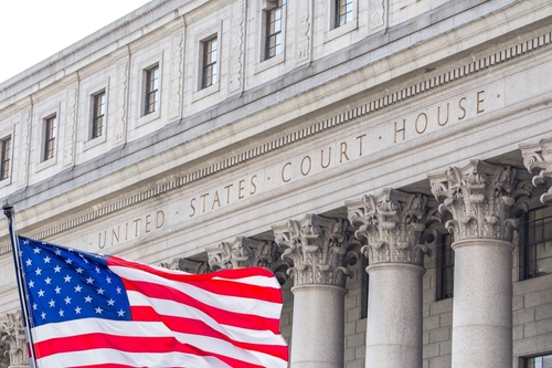 flag in front of court - bva and cvac appeals - bartlett legal group